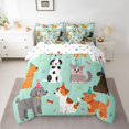 thumbnail image 2 of Homewish Cute Pet Dogs 7-Piece Twin Bedding Sets for Teens Children,Cartoon Animal Bedding Comforter Set,Dreamy Princess Breathable Sheet Sets,Lightweight Room Decor,Reversible, 2 of 8