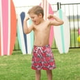 thumbnail image 4 of FORMRS Boys Swim Trunks Quick Dry Mesh Liner Boardshorts Sizes XS-XL, Sweet Strawberry, 4 of 7