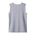 thumbnail image 3 of YDKZYMD Muscle Tank Tops For Men Breathable Ice Silk Summer Sleeveless Tops Stretch Loose Big and Tall V Neck Undershirts Lightweight Workout Traceless T Shirts Gray 4XL, 3 of 4