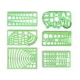 thumbnail image 2 of 1 Set Circle Stencil Plastic High-quality Convenient Use Eye-catching Templates for Drafting Exquisite Appearance Long Lifespan Type 3, 2 of 7