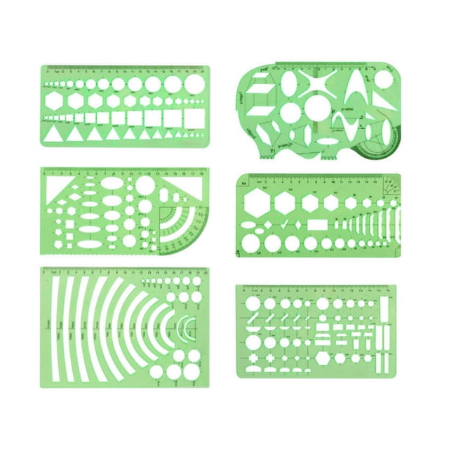 1 Set Circle Stencil Plastic High-quality Convenient Use Eye-catching Templates for Drafting Exquisite Appearance Long Lifespan Type 3