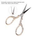 thumbnail image 3 of Stainless steel embroidery scissors, small hand-made sewing and craft scissors for paper cutting, art and craft projects (golden), 3 of 4