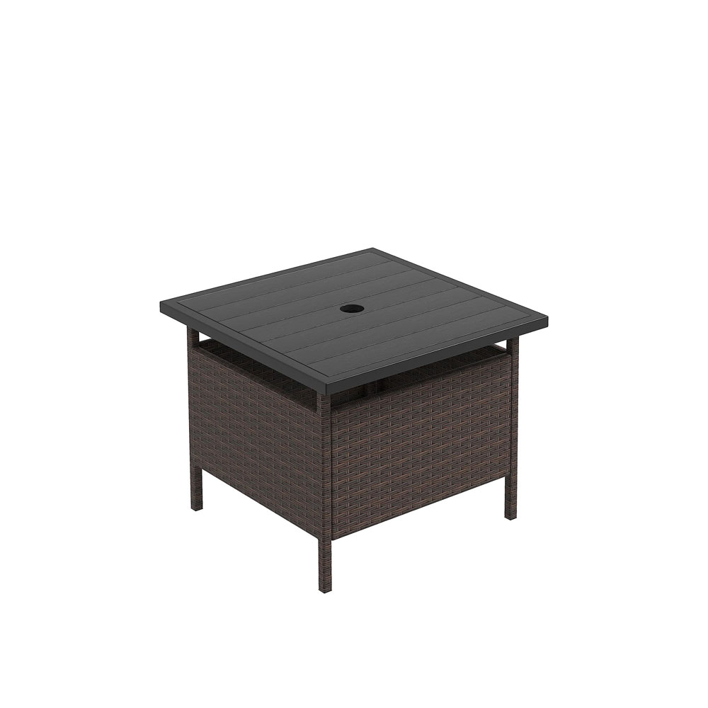 Side Table, Multifunctional End Table Coffee Table with Umbrella Hole