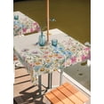 thumbnail image 2 of Outdoor Tablecloths with Umbrella Hole & Zipper, Colorful Floral 54x54 Inch Square Tablecloths, Farmhouse Country Dragonfly Butterfly Flower Waterproof Table Cloth, Patio/Pool/Picnic Table Covers, 2 of 8