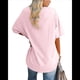 thumbnail image 3 of Camiseta Básica de Corta con Cuello en V Rosa L, 3 of 5