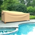 thumbnail image 3 of Budge Large Beige Patio Outdoor Loveseat Cover, Sedona, 3 of 11