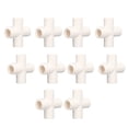 thumbnail image 4 of PVC Pipe Fitting, 3 Dimensional Pipe Connector 10 Pcs 90° Elbow 5 Way With High Gloss Finish For Outdoor White, 4 of 8
