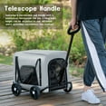 thumbnail image 4 of Transporteur pour Animal avec 4 Roues, Transporteur Roulant pour Chien avec Poignée Télescopique, Petite Cage de Voyage Portable pour Animal pour Camping et Voyage en Avion, 4 of 7