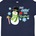 thumbnail image 4 of Inktastic Just Chillin' This Christmas Fun Snowman in Top Hat Boys or Girls Toddler T-Shirt, 4 of 5