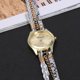 thumbnail image 4 of Reloj de cuarzo para mujer, pulsera trenzada enrollada, reloj de pulsera, regalo (plata)-188392.02 Tmvgtek Para estrenar, 4 of 6