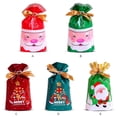 thumbnail image 3 of Bolsas con cordón estampadas navideñas Embalaje de regalo de fiesta Presenta Paquetes de juguete de embalaje Bolsas vacías Accesorios de decoración Tipo 4 50 Piezas Vogacara HA009363-08, 3 of 5