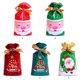 thumbnail image 3 of Bolsas de lazo impresas navideñas Empaquetado de regalo de fiesta Presenta Paquetes de juguete de envoltura Bolsas vacías Accesorios de decoración Tipo 2 50 piezas seitruly HA009363-04, 3 of 5