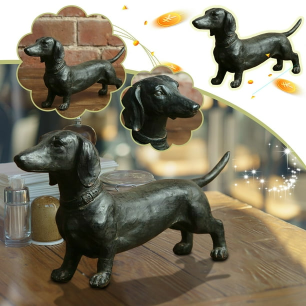 Dachshund Statue Garden DecorYard Lawn Resin Dog Sculpture,Outdoor
