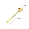 thumbnail image 3 of 4Pcs Cute Stainless Steel Flower Teaspoon Dessert Coffee Spoon Gold, 3 of 6