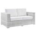 thumbnail image 1 of Modway Convene Outdoor Patio Furniture Loveseat, Light Gray, 1 of 8