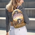 thumbnail image 5 of Honeii Vintage Wildlife Protection Print Canvas Backpack for School & Outdoor,Laptop Excursion Backpack,Notebook School Bookbag For Men Women,for Work, Travel, and Everyday Use-Medium, 5 of 5
