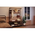 thumbnail image 5 of QinaQin Coat Rack Shoe Bench for Entryway, Hall Tree with 3-Tier Storage Shelf and Hooks, Removable Industrial Metal Frame, 5 of 5