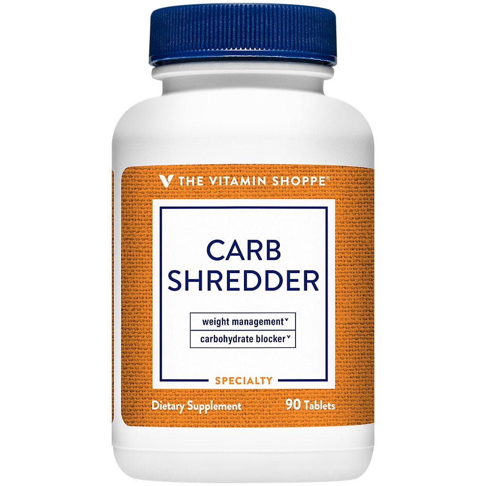 The Vitamin Shoppe White Kidney Bean Carb Shred Blend, Clinically Studied Ingredients Chromax and Phaseolamin™ 2250, Supports Weight Management, Fat and Glucose Metabolism, Carb Blocker (90 Tablets)