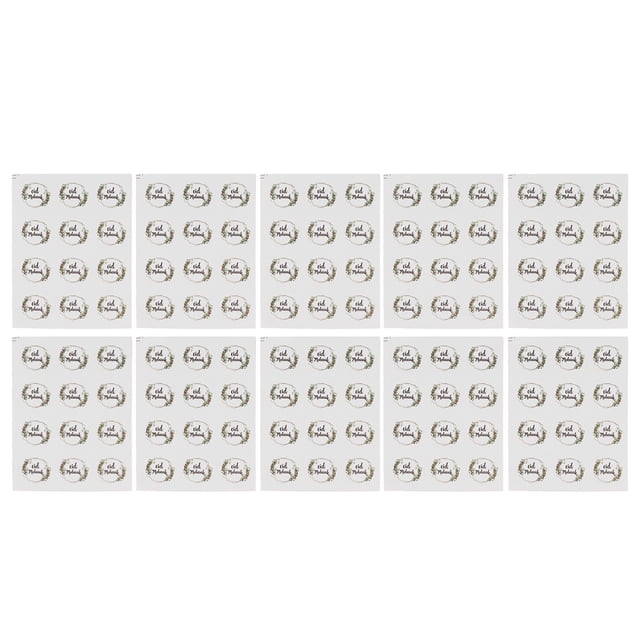 Pegatinas De Decoración De Ramadán, Material De Papel De 3 Cm De Diámetro, 10 Uds., Pegatinas Autoadhesivas De Eid Mubarak Para Eid Mubarak Para Bolsas Para Envolver Alimentos Anggrek Eid Mubarak Stickers