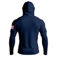 thumbnail image 3 of Zimjoy UPF 50+ Long Sleeve Mens Sun Protection Shirts Fishing Hoodies for Men with Face Mask UV Rash Guard Shirts Navy L, 3 of 5