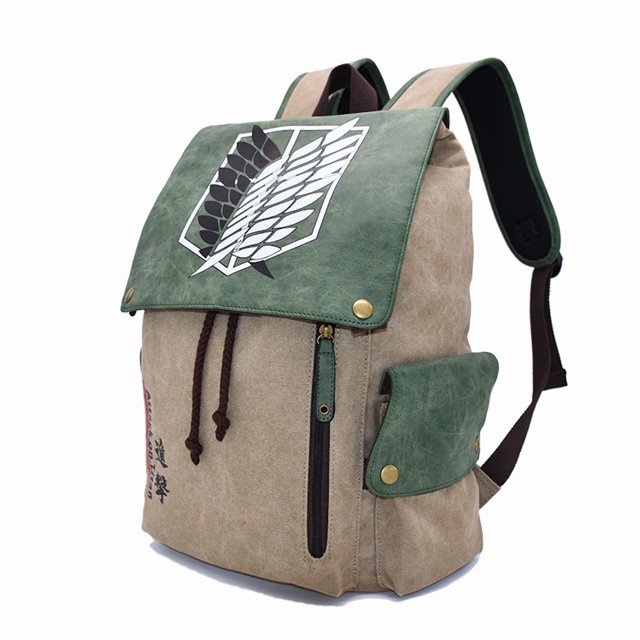 Mochila Scouting Legion Attacks Ons Titans, anime beige