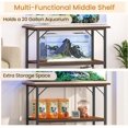 thumbnail image 5 of 40 Gallon Fish Tank Stand, Heavy Duty Metal Aquarium Stand with Storage Shelves, 660LBS Capacity Double Aquarium Stand Holds 20-40 Gallon, Reptile Terrarium Stand for Home Office, 5 of 8