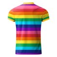 thumbnail image 5 of FUZHIQ Men's Polo Shirts Short Sleeve Color Block Striped Casual Golf Polo Breathable Lightweight Business Work Daily Wear Fashion Collared Shirt for Men,XXL, 5 of 5