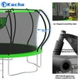 thumbnail image 2 of Kacho Trampoline, Trampoline with Enclosure Net 14FT 1400LBS Trampoline for 3-4 Kids and 2-3 Adults, Trampoline with Basketball Hoop, Ladder, Ball, Light, Sprinkler, Heavy Duty Trampoline, Green, 2 of 8