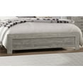 thumbnail image 5 of Modern Rustic Style Gray Finish California King Size Bed and 2x Nightstands Bedroom Furniture 3pc Set, 5 of 7