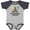 Baseball Heather and Navy, variant on Inktastic My Godmother Loves Me Bear Boys or Girls Baby Bodysuit
