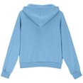thumbnail image 4 of idosla Hoodies for Teen Girls Zip Up Long Sleeve Cute Sweatshirts Thumb Hole Fashion Fall Preppy Pullover Jacket With Pockets (Sky Blue, 5-6 Years), 4 of 6