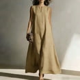 thumbnail image 2 of Bxsruta Womens Maxi Dress Casual V Neck Sleeveless Flowy Long Dresses with Pockets, 2 of 7