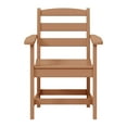 thumbnail image 5 of WestinTrends Ashore Outdoor HDPE Patio Classic Dining Arm Chair, Teak, 5 of 16