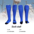 thumbnail image 2 of Calcetines antideslizantes suaves y transpirables para mantener el calor al aire libre para hombre, fútbol, baloncesto, correr (azul), 2 of 7