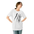 thumbnail image 3 of Effete Feline Claw Marks Scratch Organic Staple T-shirt, 3 of 4