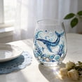 thumbnail image 3 of Artisanal Blue Ringed Octopus Glassware,3D Ocean Animal Artisan Glassware Collection,Stemless Wine Glass 15oz,Octopus Drinking Glass,Coastal Decor(A: Whale), 3 of 8