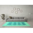 thumbnail image 3 of Ahgly Company Indoor Rectangle Oriental Turquoise Blue Traditional Area Rugs, 2' x 3', 3 of 4