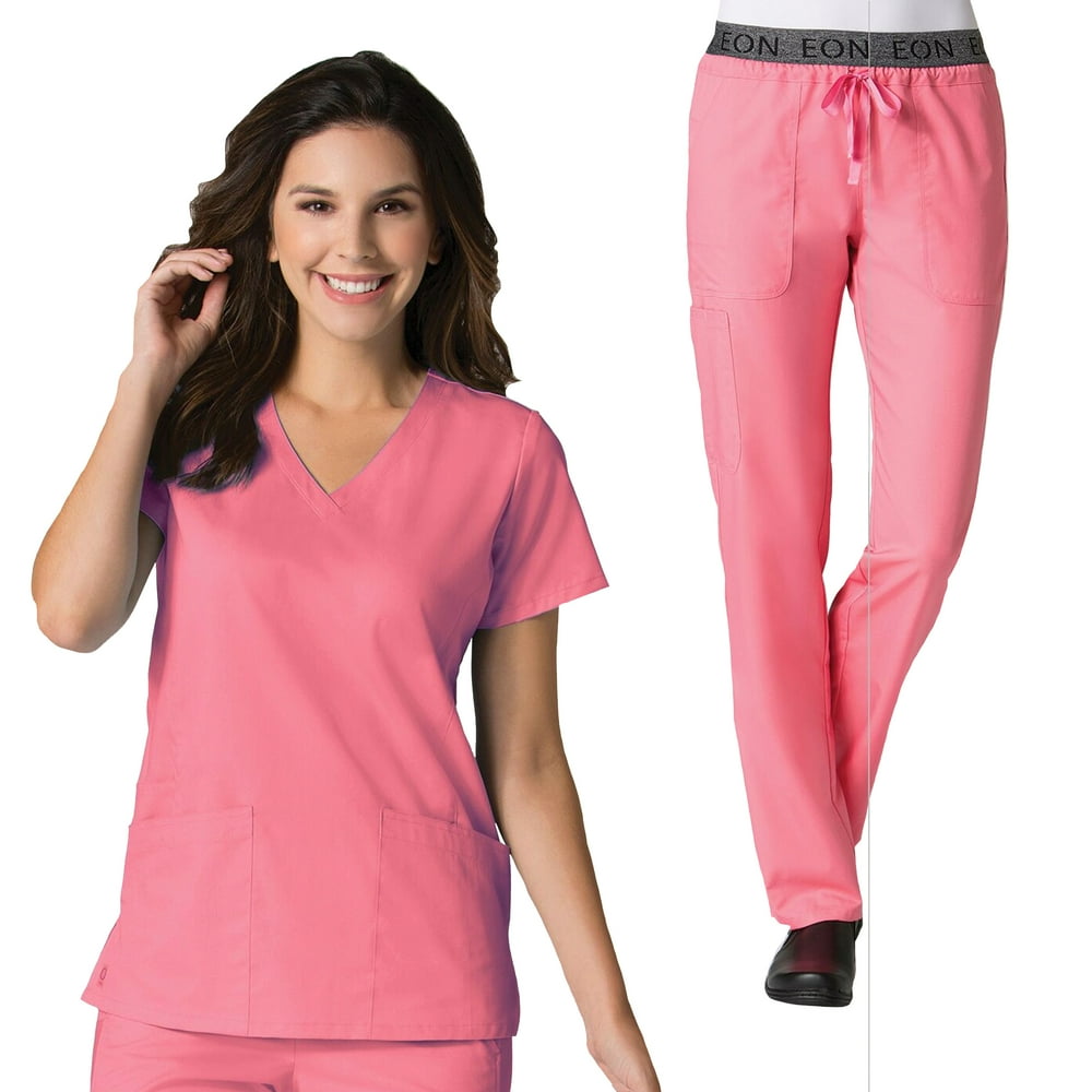 Maevn Maevn EON Women's Back Mesh Panel shaped VNeck Scrub Top