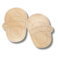 thumbnail image 2 of Unfinished Wood Etched Baby Shoes Shape 14" / 1/4", 2 of 2