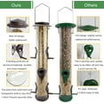 thumbnail image 4 of SNYNUXX Wild Bird Feeders for Outdoors Hanging, Metal Tube Feeder, 6 Feeding Ports, Coffee - 1 Pack, 4 of 7