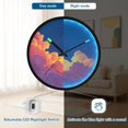 thumbnail image 5 of Indoor 12' Voice-Activated Luminous Decoration Wall Clock With LED Night Light Sunset Sky, 5 of 8