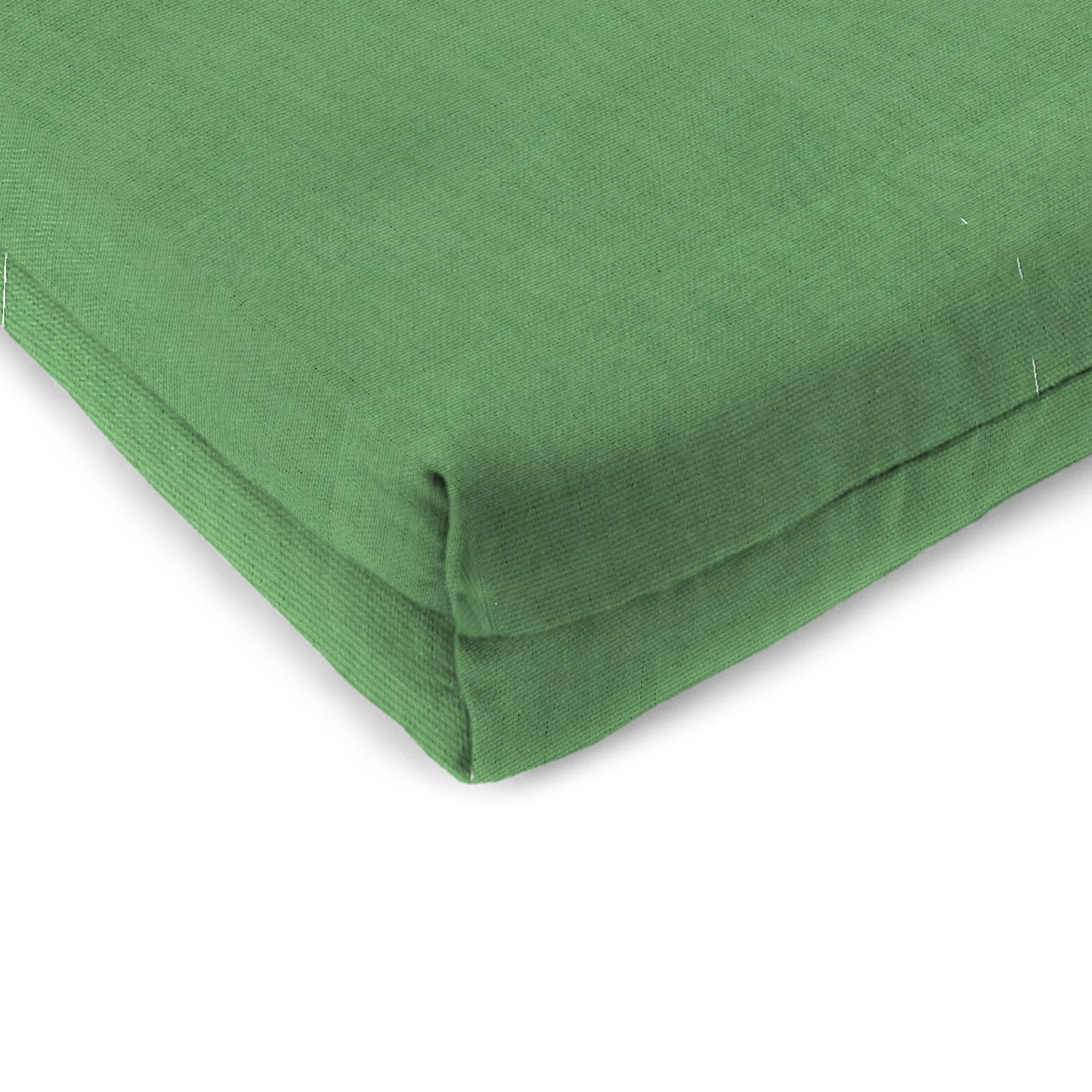 Jordan Manufacturing 17" x 19" Canvas Cucumber Green Solid Rectangular Outdoor Chair Pad Seat Cushion with Ties (2 Pack)