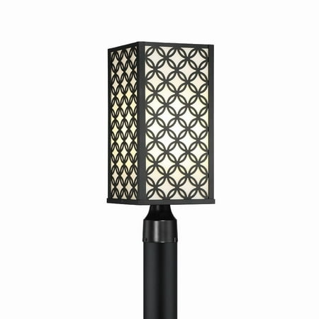 

42700-012-Eurofase Lighting-Clover - 37W 1 LED Outdoor Post Mount in Transitional Style 18.5 Inches Tall and 7.5 Inches Wide-Black Finish