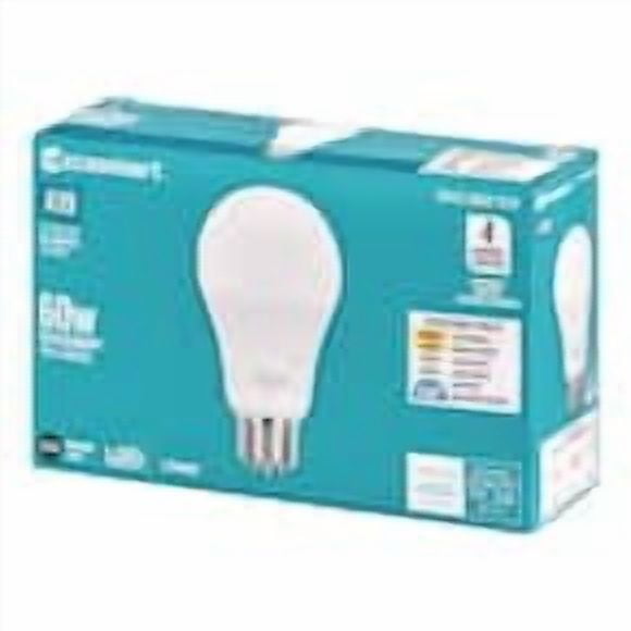 EcoSmart 60-Watt Equivalent A19 Dimmable LED Light Bulb,Selectable Color Temperature (4-Pack),Medium (E26) ,Shatter Resistant,  With Free Night Light