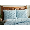 thumbnail image 3 of Better Trends Chenille Comforter Set Full/Queen Size 3 Piece 100% Cotton Soft & Cozy All Season Bedding Athenia Collection Blue, 3 of 9