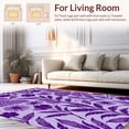 thumbnail image 2 of ODIKA 6' Machine Washable Non-Slip Area Rug, Tropical Artistic With Botanical Wonderland Theme High Traffic Rug, Purple, 299816, 2 of 7