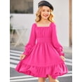 thumbnail image 2 of Vestido de fiesta rosa intenso Arshiner para niñas, talla 13, 2 of 6