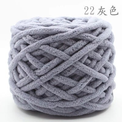 Nvzi Hilo para ganchillo, 2 rollos, hilo de poliéster, ideal para mantas, bolsos, manualidades, perfecto para aficionados al ganchillo, ideal para regalar y proyectos de bricolaje, gris.