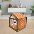 thumbnail image 3 of Starfish Pet House, Doodle Style Aquarium Animals Pattern on Abstract Orange Background Exotic Fauna, Outdoor & Indoor Portable Dog Kennel with Pillow and Cover, 5 Sizes, Orange White, by Ambesonne, 3 of 5