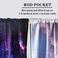 thumbnail image 5 of Galaxy Space W52 x L84 Inch Curtains Kids Purple Pink Blue Nebula Universe Outer Space Starry Stars Rod Pocket Print Pattern Window Drapes for Boys Girls Teen Bedroom Playroom 2 Panels, 5 of 6